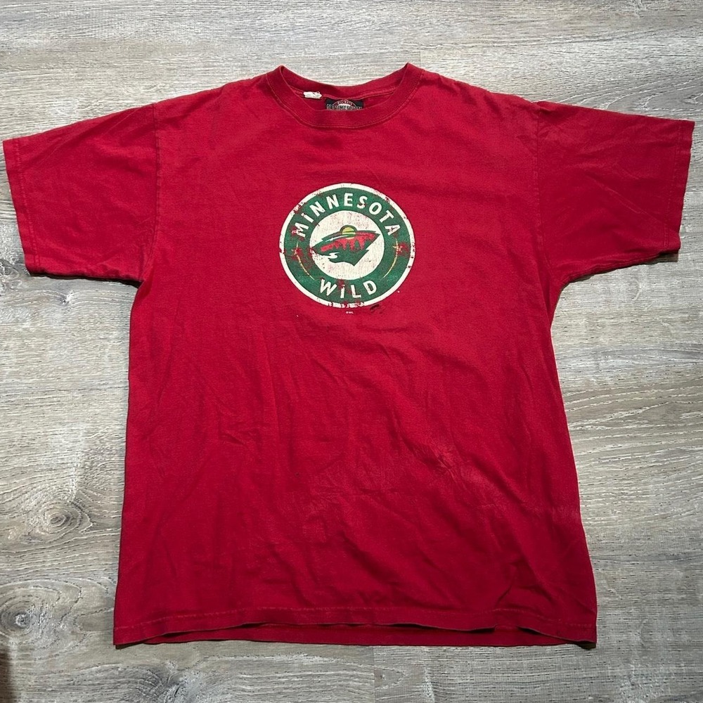 Minnesota Wild Boogaard #24 Old Time Sports NHL Red T Shirt Mens Medium